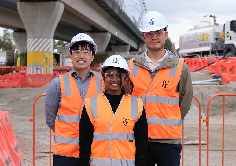 BGE engineers on site at bridge